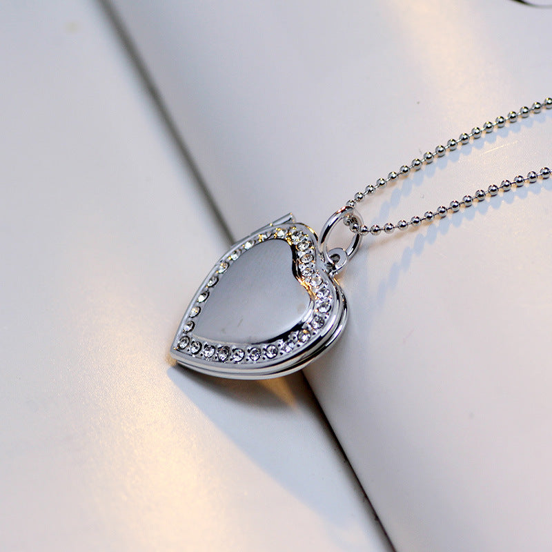 DIY Diamond Heart Necklace