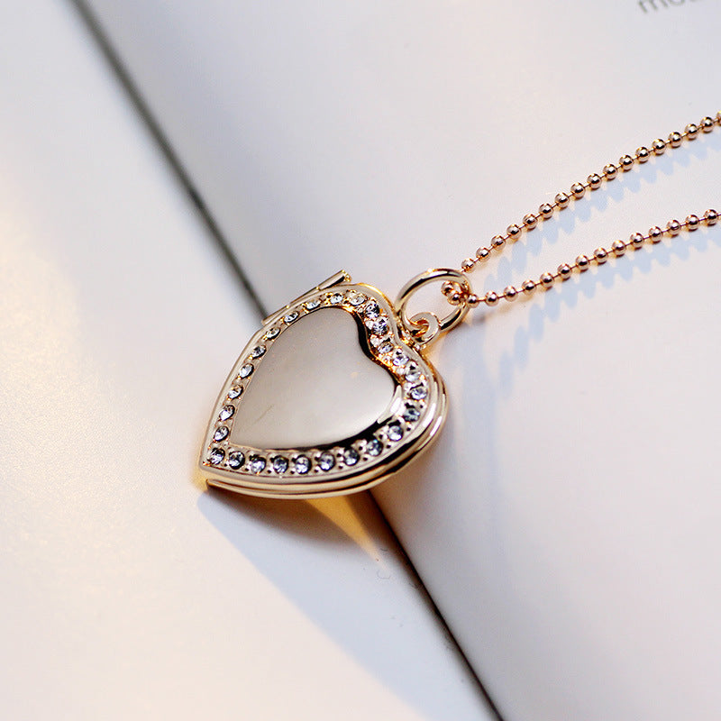 DIY Diamond Heart Necklace