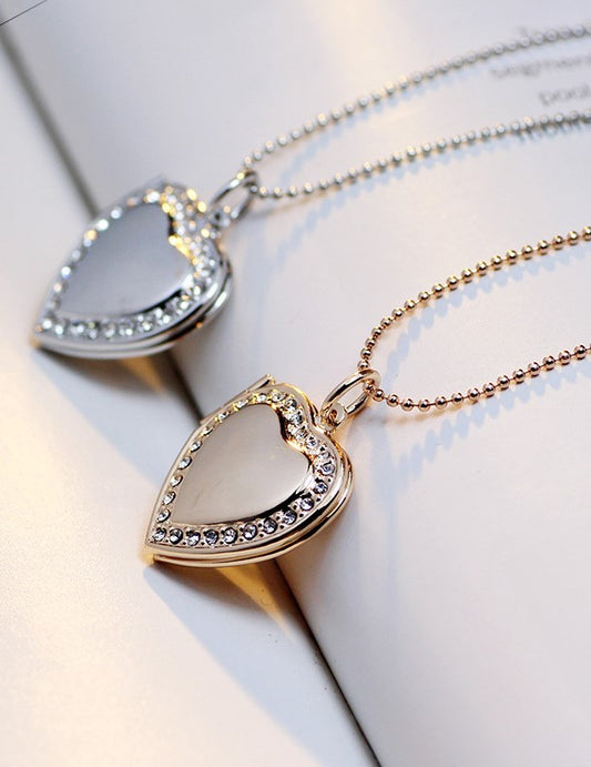 DIY Diamond Heart Necklace