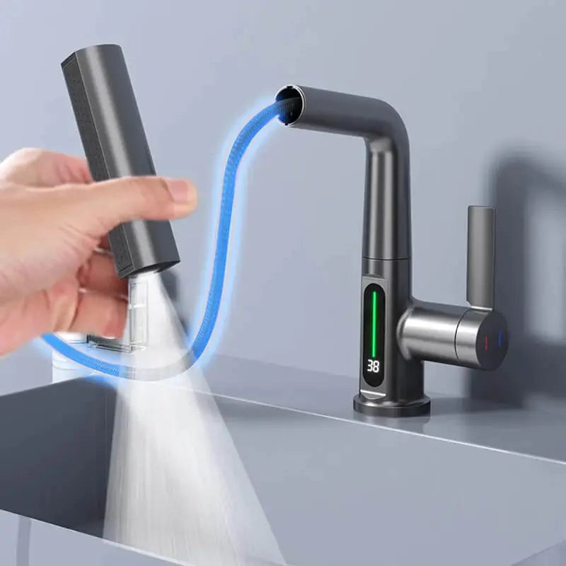 Smart Digital Display Rotating Faucet