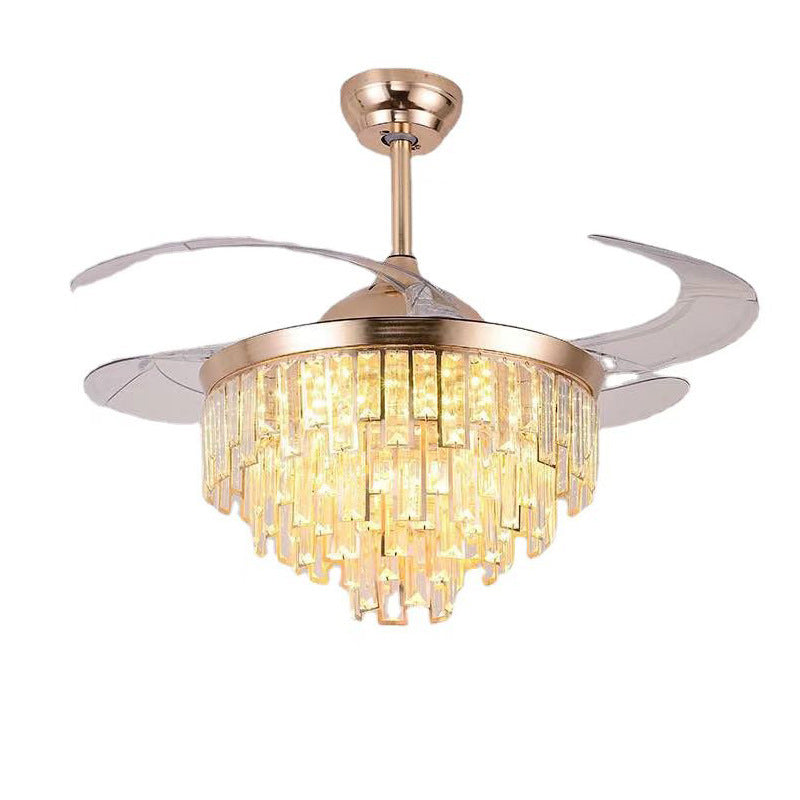 Living Room Ceiling Fan with Integrated Lamp