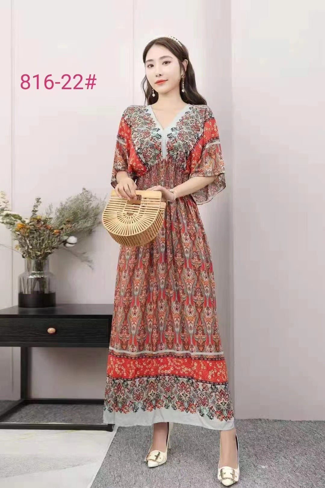 Ethnic Style Cotton Dress