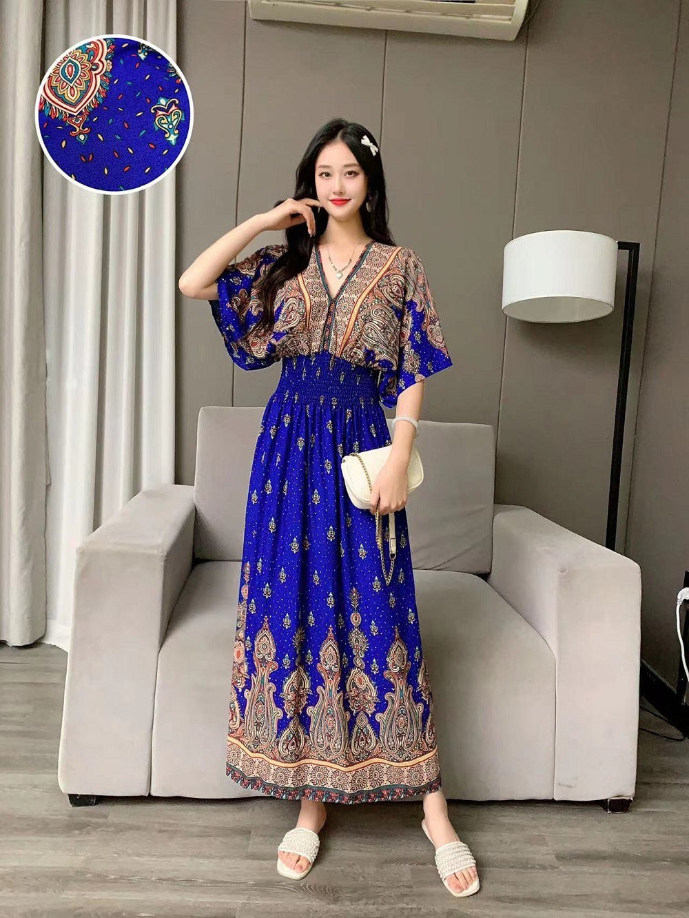 Ethnic Style Cotton Dress