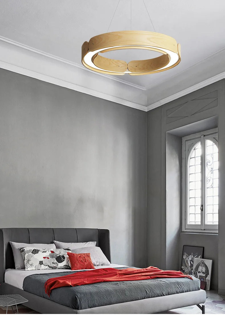 Nordic Loft Solid Wood Chandelier