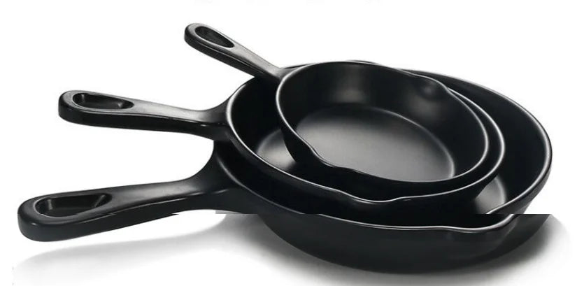 Modern Black Melamine Shaped Pan Tableware