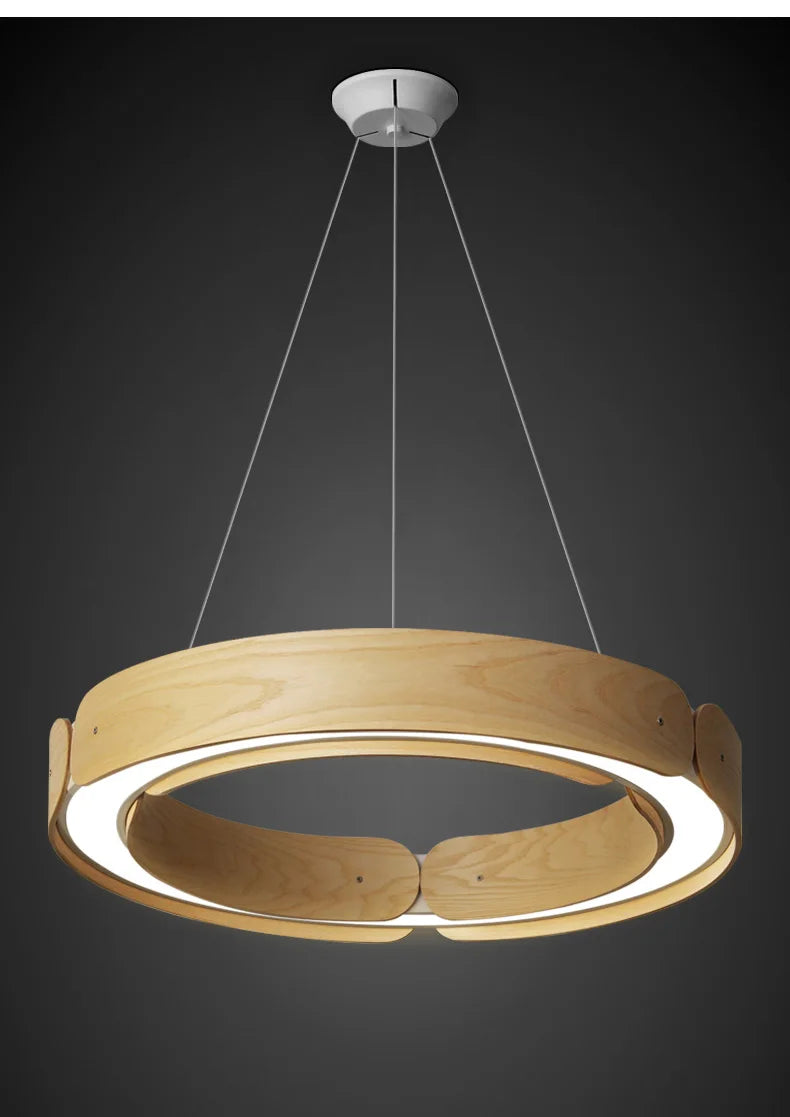 Nordic Loft Solid Wood Chandelier