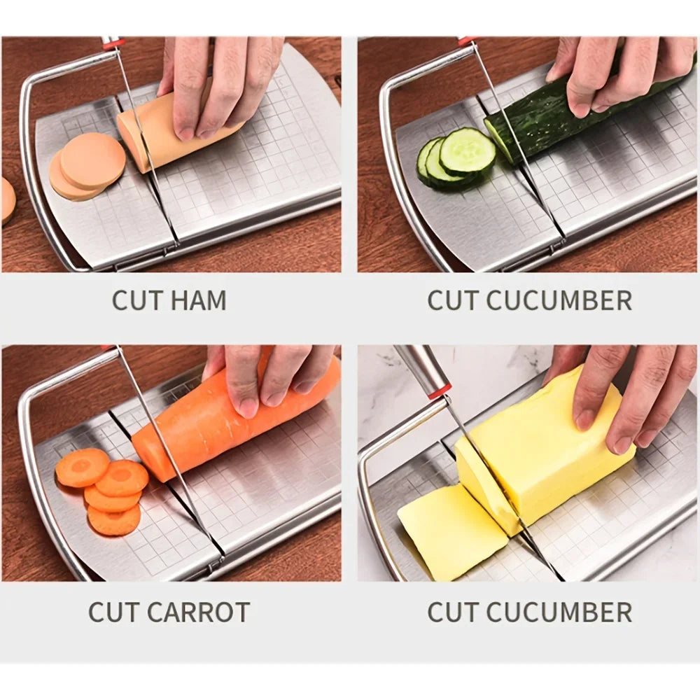 Stainless Steel Cheese Cutter With Measurement