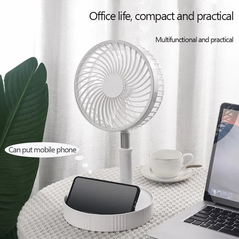 Rechargeable Wireless Folding Fan