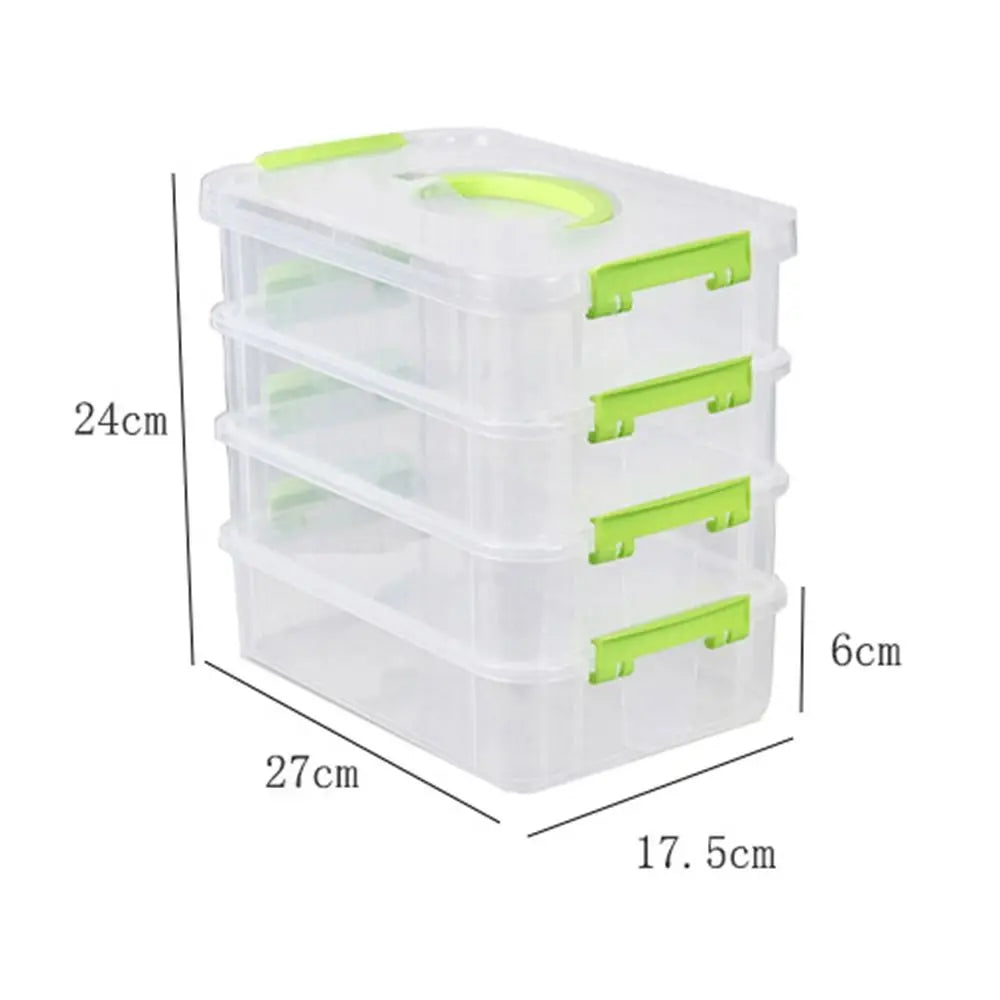 Transparent Box 4-tiers Plastic Storage Box