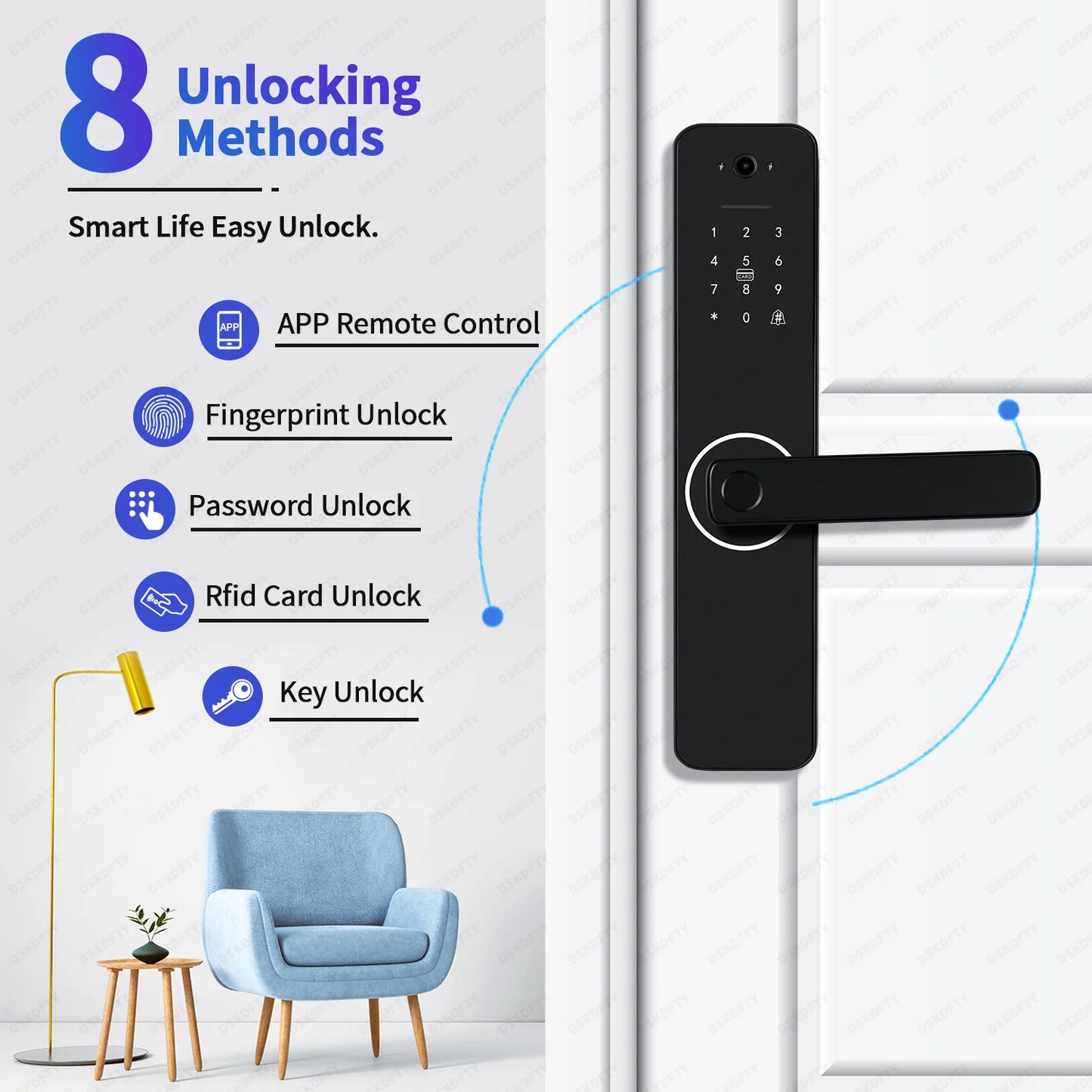 Digital Electronic Lock Biometrics Fingerprint Smart Door