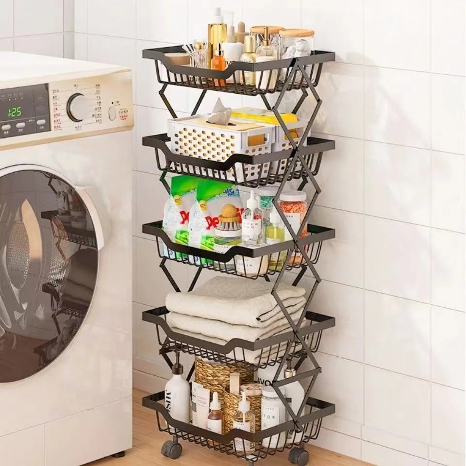 Foldable Rotating Storage Rack