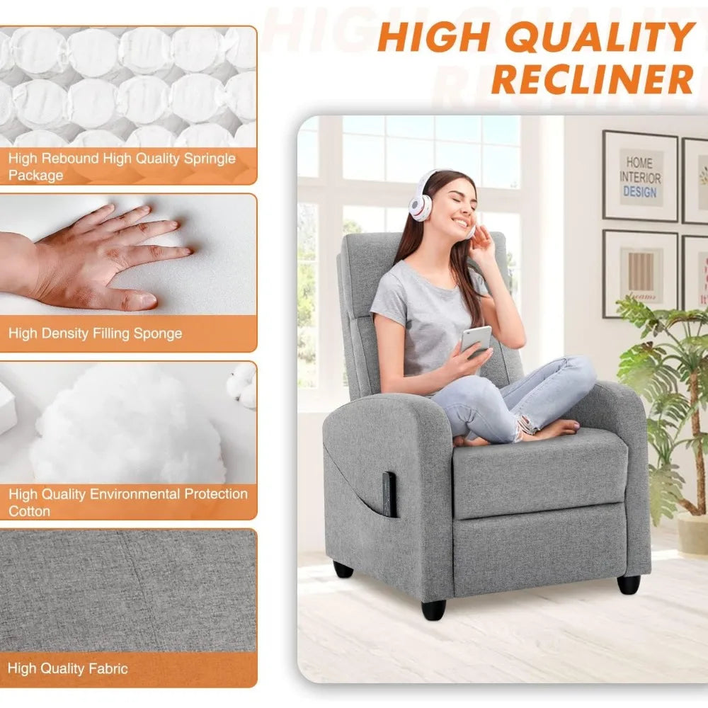 Ultimate Comfort: Adjustable Massage Fabric Chair