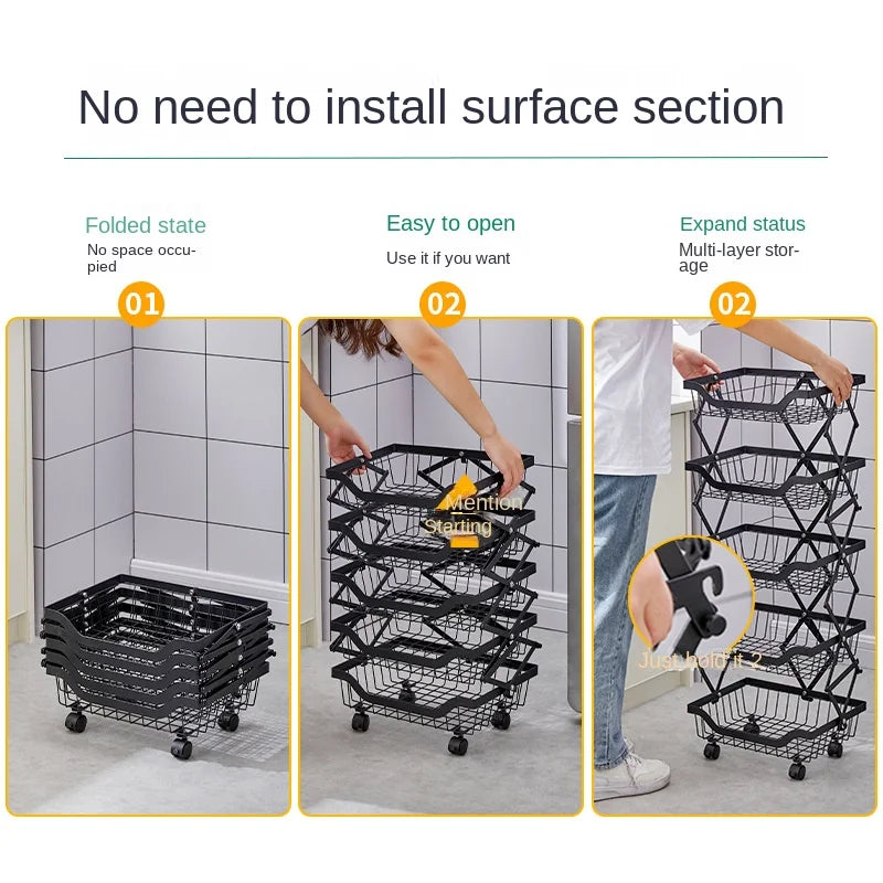 Foldable Rotating Storage Rack