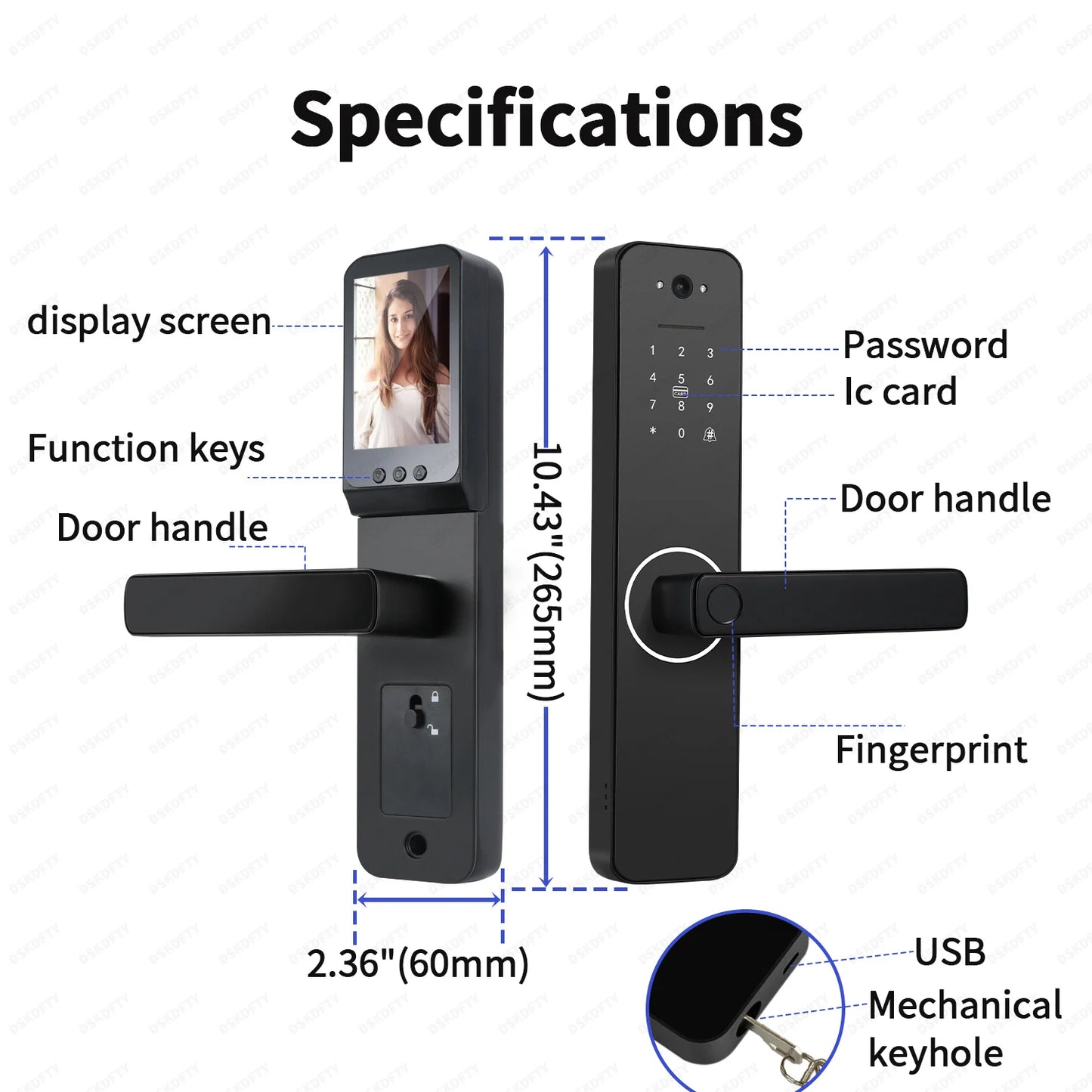 Digital Electronic Lock Biometrics Fingerprint Smart Door