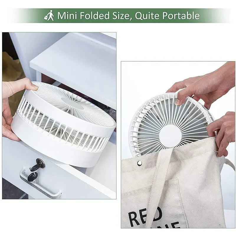 Rechargeable Wireless Folding Fan