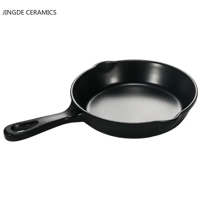 Modern Black Melamine Shaped Pan Tableware