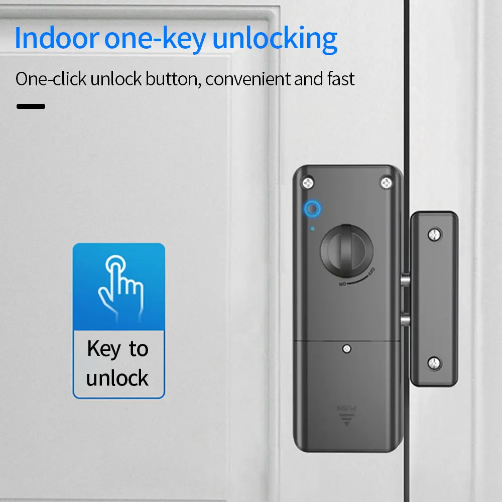 No Drilling Smart Invisible Lock for Wooden Door