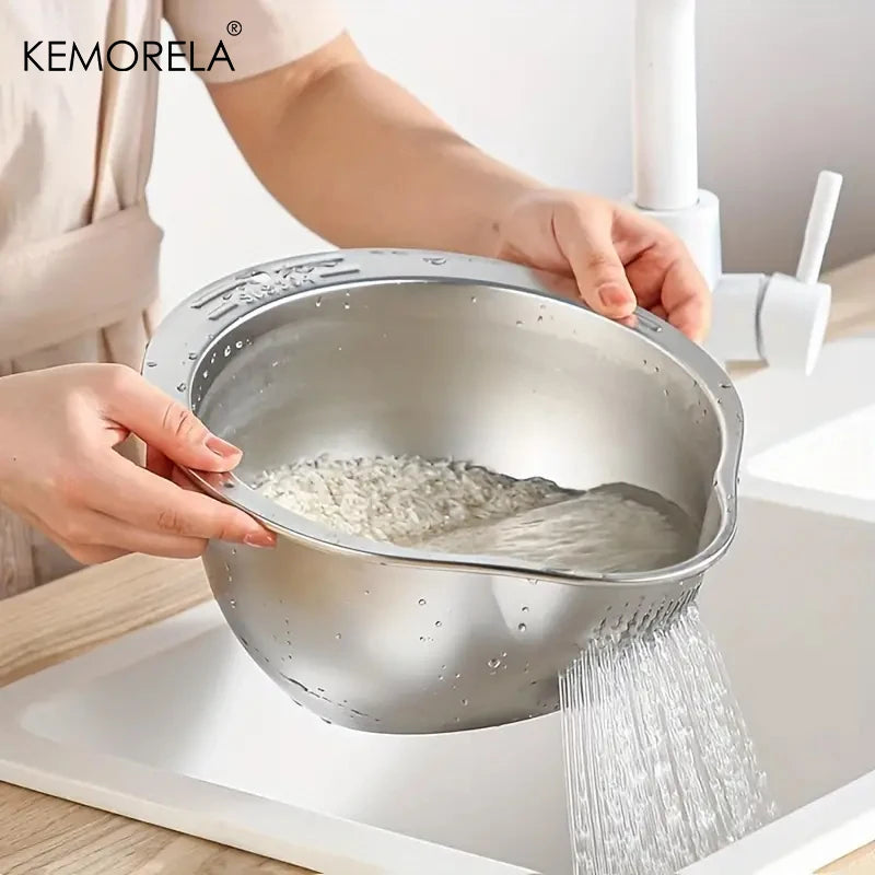 Rice Washer & Strainer Bowl