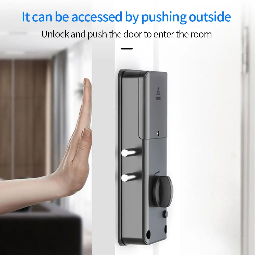 No Drilling Smart Invisible Lock for Wooden Door