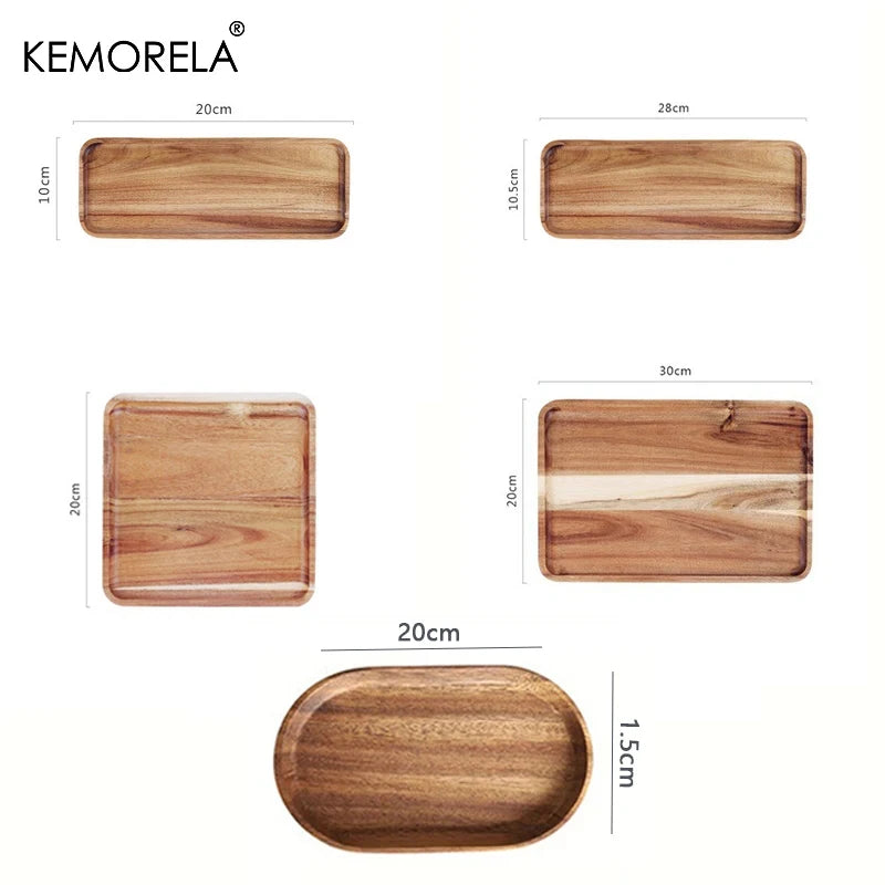 1PCS Acacia Wooden Tray