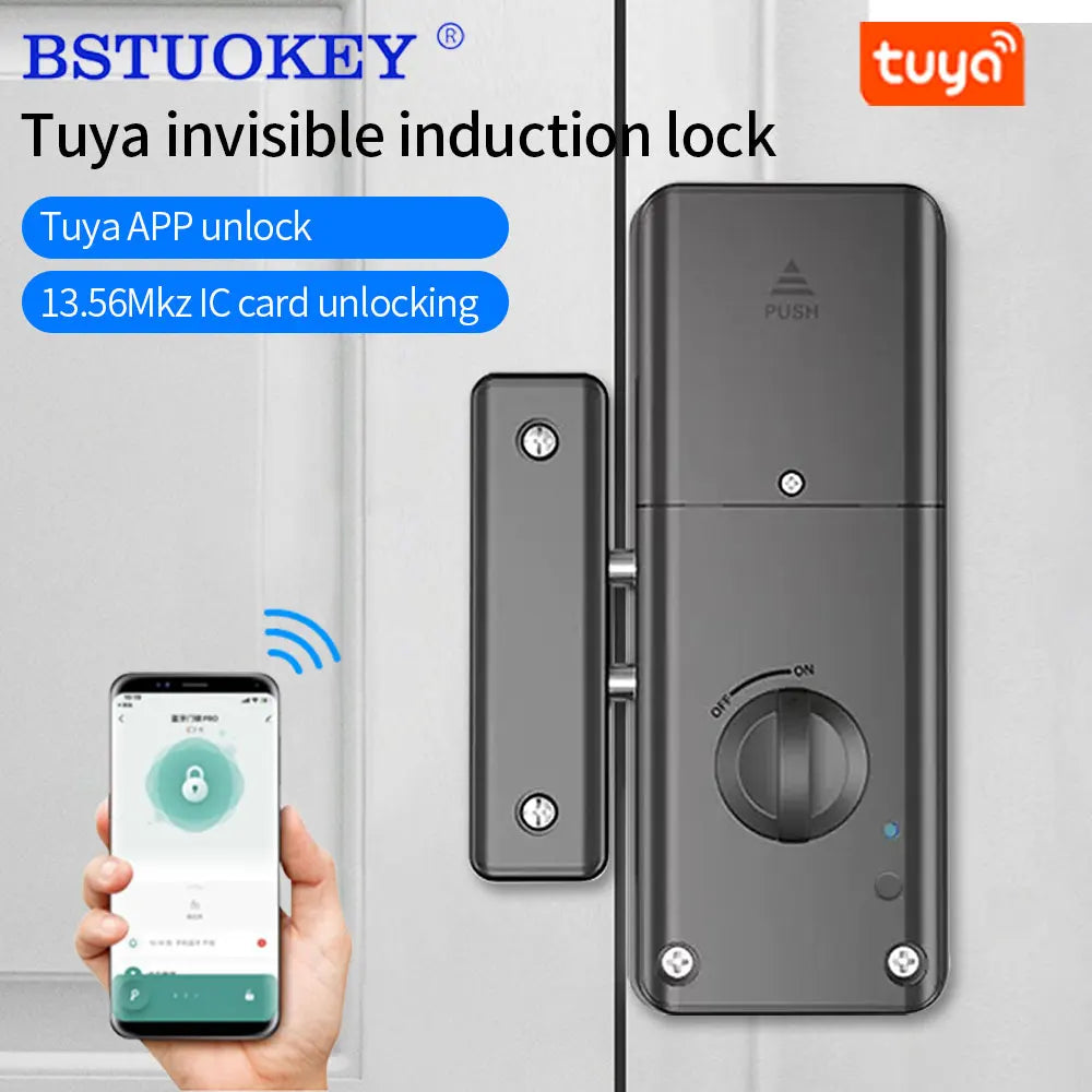 No Drilling Smart Invisible Lock for Wooden Door