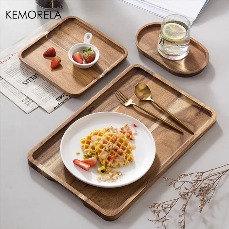 1PCS Acacia Wooden Tray