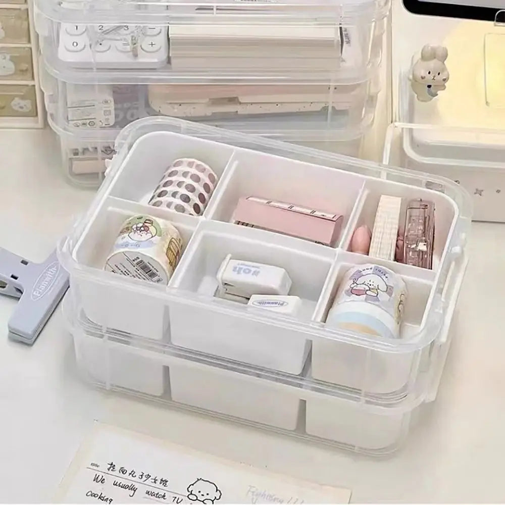 Transparent Box 4-tiers Plastic Storage Box