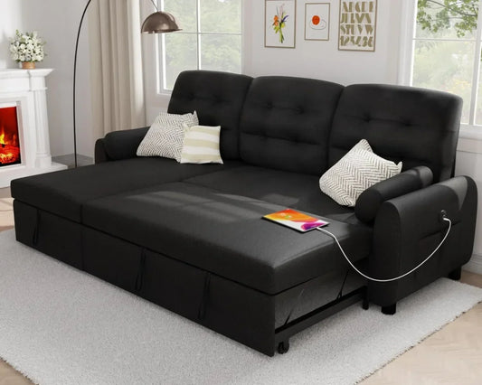 Pull-Out Couch With Charging Station