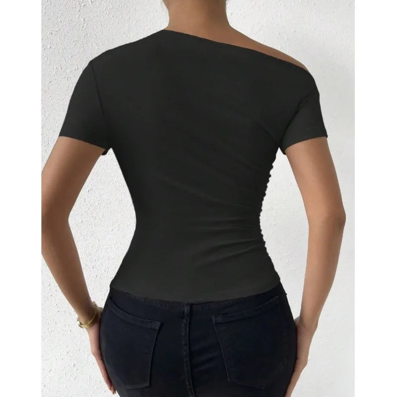 Polyester Slim Fit Pleated Top