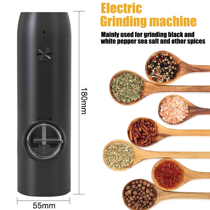 Rechargeable Automatic Salt & Pepper Grinder with LED Light