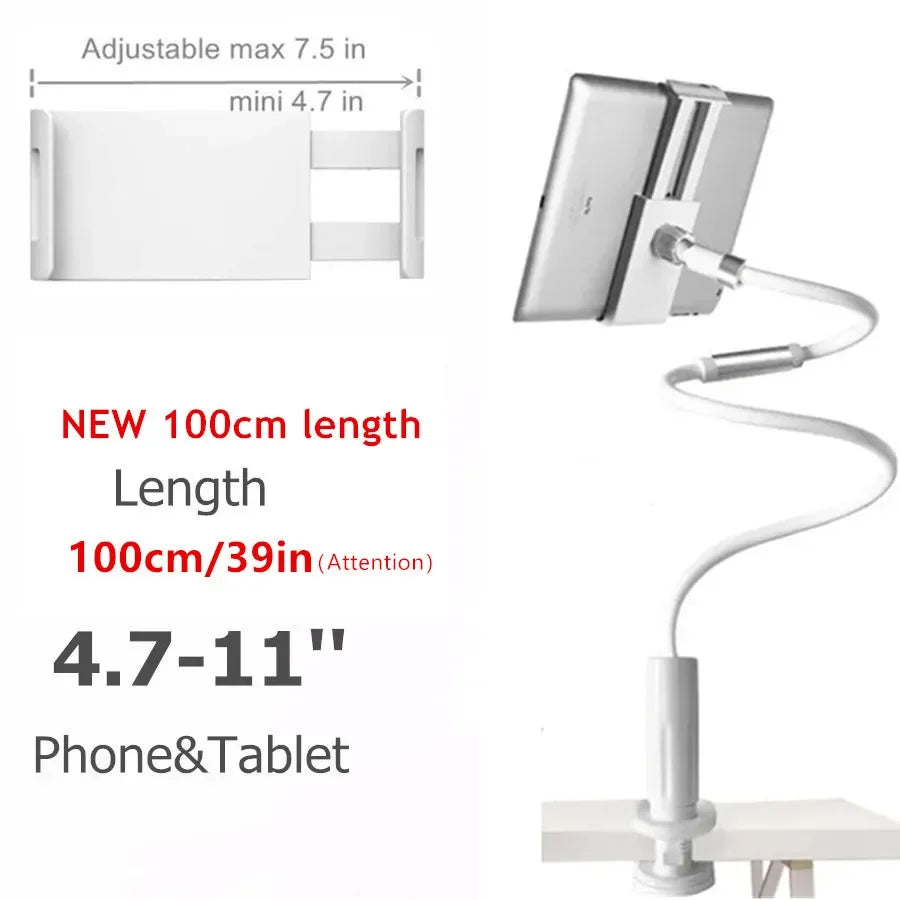 Adjustable 130cm Desktop & Bed Phone Holder