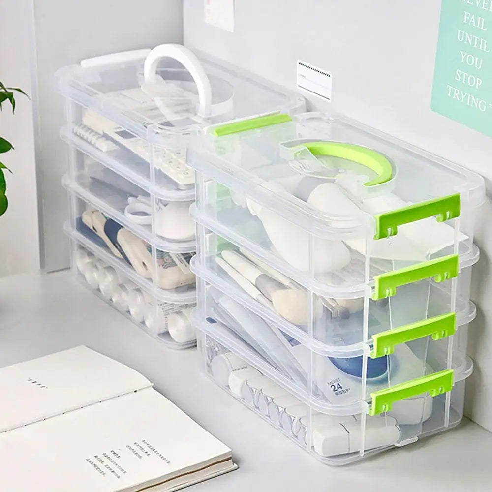 Transparent Box 4-tiers Plastic Storage Box