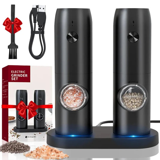 Rechargeable Automatic Salt & Pepper Grinder with LED Light