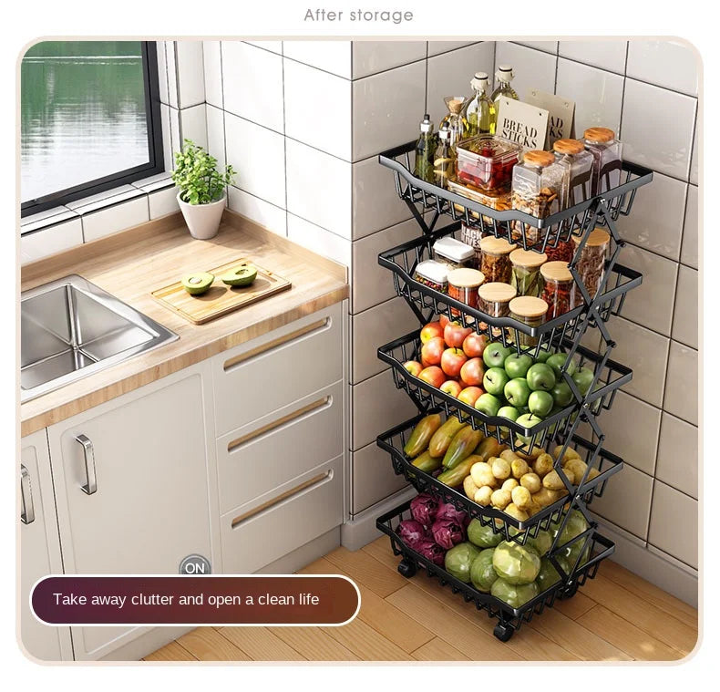 Foldable Rotating Storage Rack