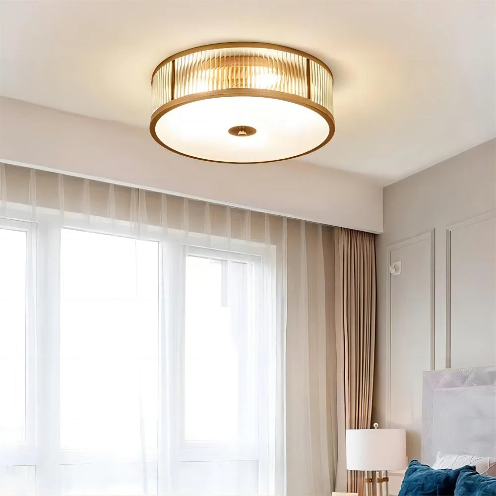 Copper Crystal LED Ceiling Light