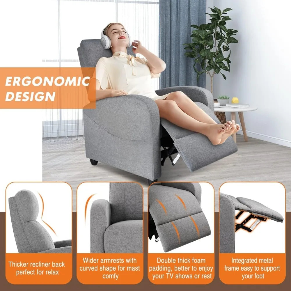 Ultimate Comfort: Adjustable Massage Fabric Chair