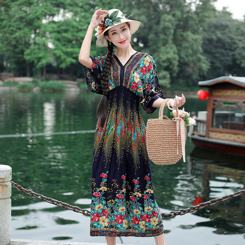 Ethnic Style Cotton Dress