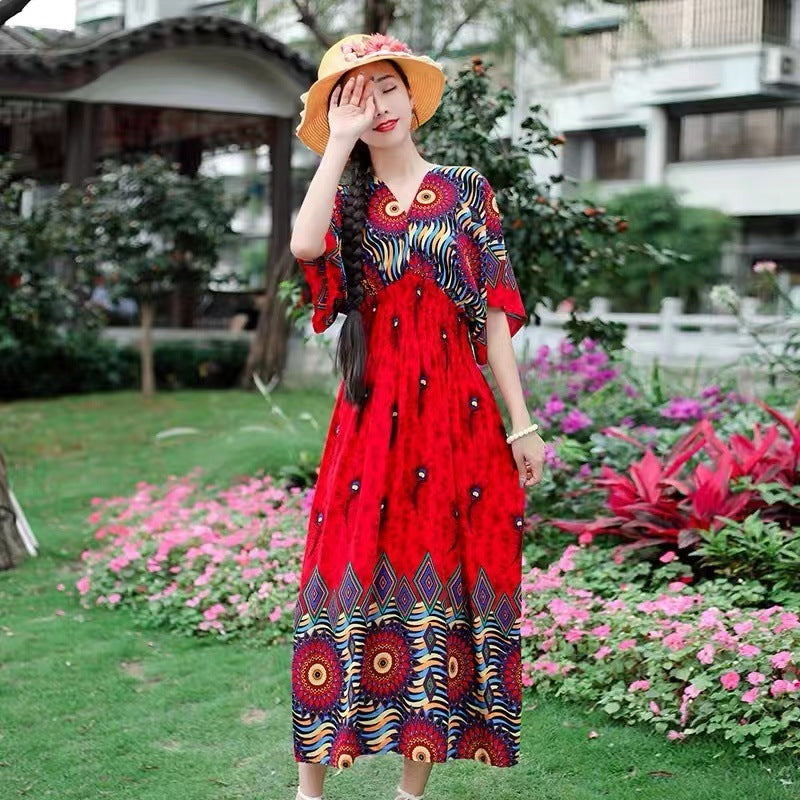 Ethnic Style Cotton Dress