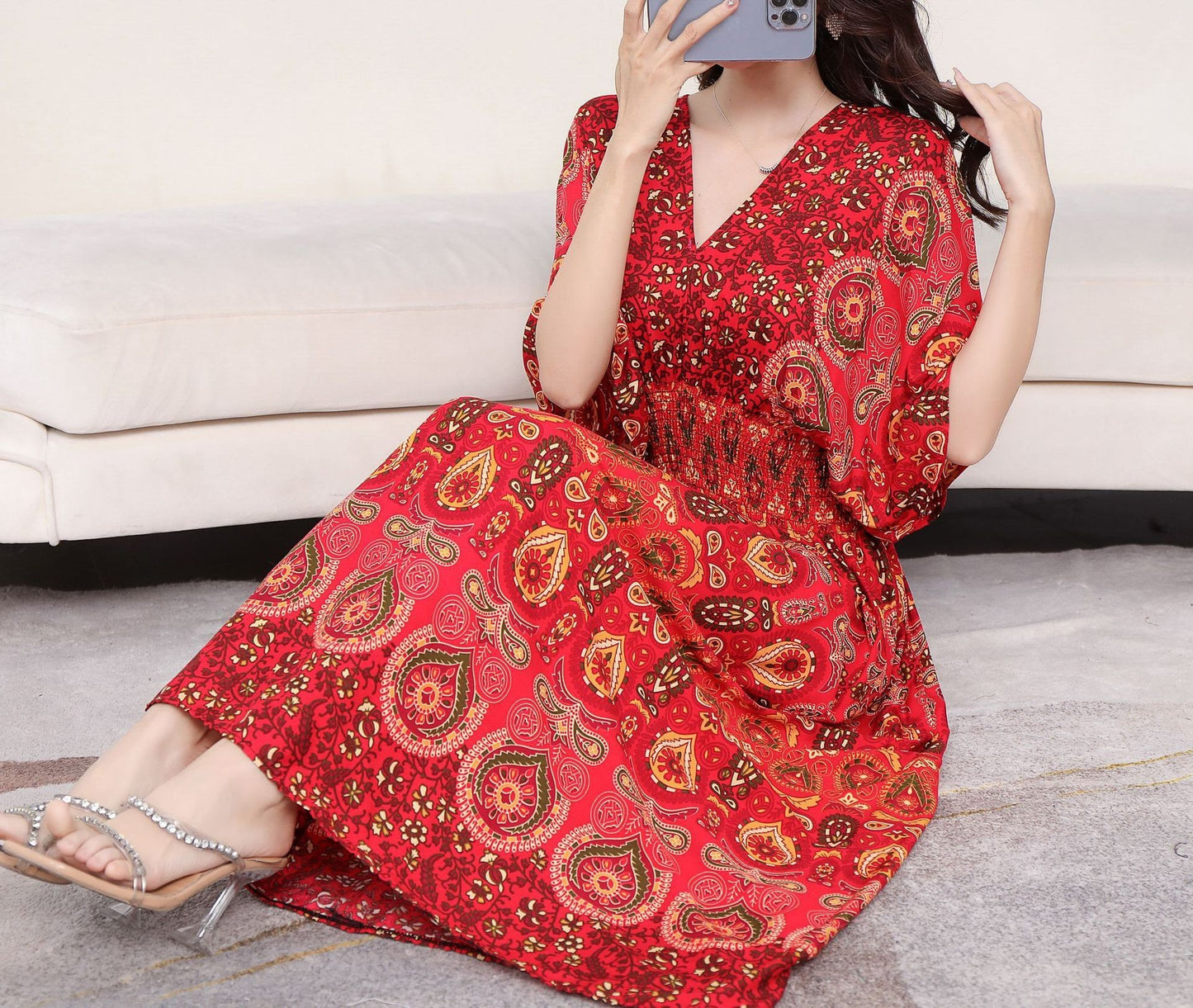 Ethnic Style Cotton Dress