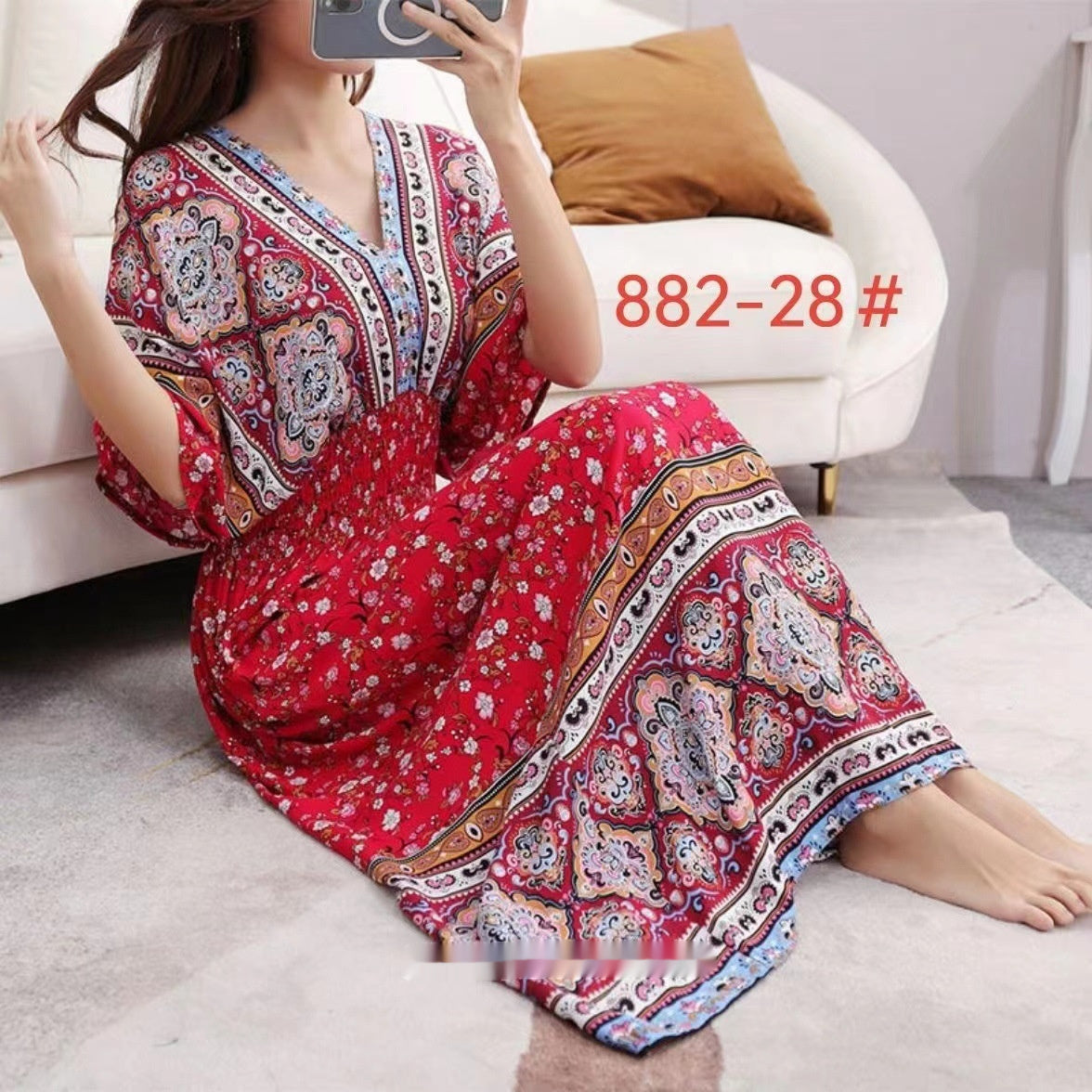 Ethnic Style Cotton Dress